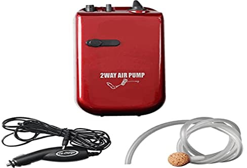 Sauerstoffpumpe - 2-Gang - 1,5 / 12 V - Batteriebetrieb - Autobetrieb - mit Adapter für Zigarettenanzünder