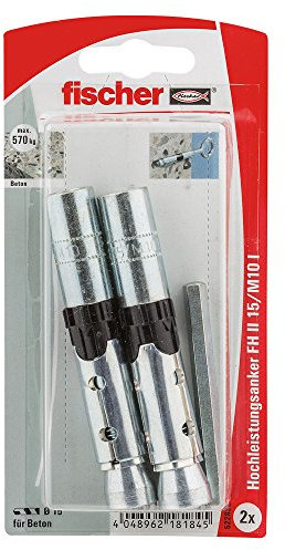 Fischer Innengewindeanker FH II-I 12/M10 SB-Karte, Inhalt: 2 x Hochleistungsanker (Innengewinde), 1 x Setzwerkzeug, 522832