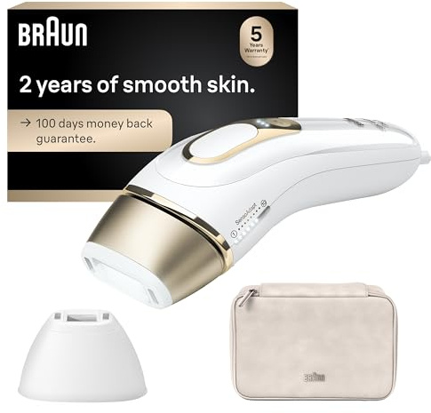 Braun IPL, Silk·Expert Pro 5, IPL Hair Removal for Women and Men, Permanent Laser Hair Reduction At-Home, 2 Heads, Pouch, IPL5137