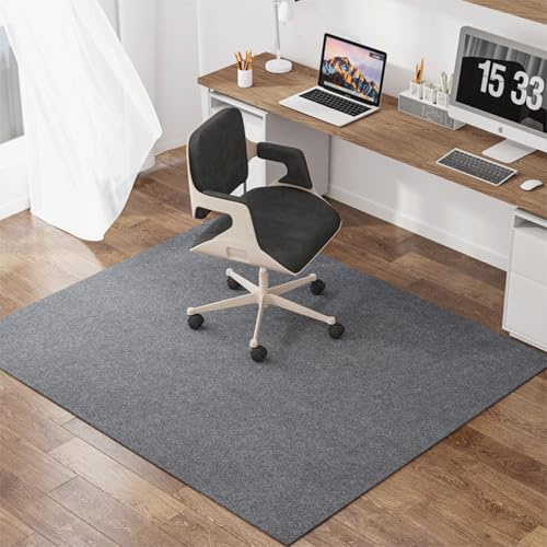 Generico Tappetino di Protezione del Pavimento, Antiscivolo Tappetini di Protezione del Pavimento Tappeto da Gioco per Sedie da Ufficio, Parquet Sottofondo per Sedia da Scrivania,Grigio,160X180cm