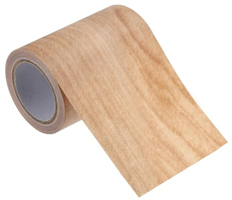 PATIKIL Ruban de Réparation à Motif Bois 2,2 x 15 pieds, Ruban de Réparation Texturé Réaliste Auto-Adhésif pour Sol, Porte, Armoires, Bureau, Table, Châtaigne Claire Érable