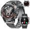 LIGE Montre Connectée Homme avec Appel Bluetooth,1.45'' Amoled Écran/530mAh Batterie,Fitness Montre avec 120+ Modes Sportifs,24/7 Moniteur de Fréquence Cardiaque,Sommeil,IP68 Étanche pour Android iOS