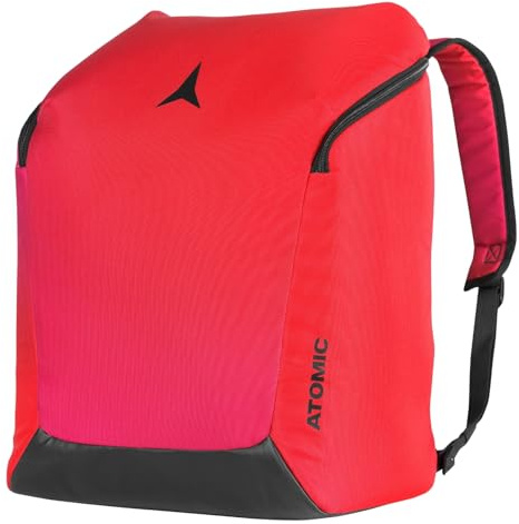 ATOMIC Boot & Helmet Pack I Rot I Hochwertige Skischuhtasche mit Helmfach I Wasserabweisender Skischuh-Rucksack aus 600D Polyestergewebe I Kompakte Skitasche mit gepolstertem Rückenpanel