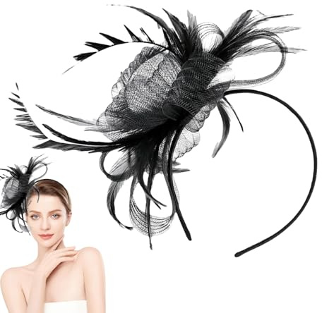 Fascinateur Femme - Barrette Fascinateur - Petit Chapeau en Tulle Accessoire Capillaire pour Usage Quotidien Femmes Filles Sortie Festival Événements Fêtes Mariages