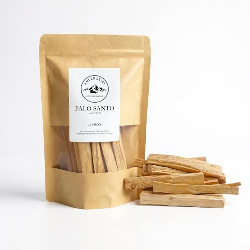 Andengeist Premium Palo Santo Duftholz Sticks aus Peru (10 Stück), Natürliches Heiliges Räucherholz, Handgefertigt, für Meditation, Yoga, Spiritualität & Aromatherapie