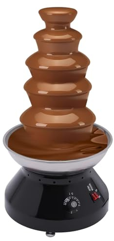 Máquina Comercial De Fuente De Chocolate De 230 Vatios, Calentador De Fusión De Acero Inoxidable De Gran Capacidad De 7 Libras, Torre De Fondue De Chocolate Caliente De 30 ℃ (Size:5 Tiers,Color:Negro)