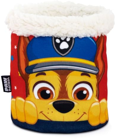 ARDITEX Paw Patrol Braga de Cuello para Niños, Bufanda tubular de Chase y Marshall, interior de forro Polar Sherpa, suave y calentito para invierno