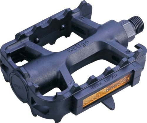 ETC EPE211 Mountain Bike Pedals, Resin Bike Pedals With In-Built Reflectors, Pair Of Sturdy & Safe Flat Bike Pedals, Easy To Install, Compatible With Toes Clips & Straps, Road Bike Pedals Flat - 9/16