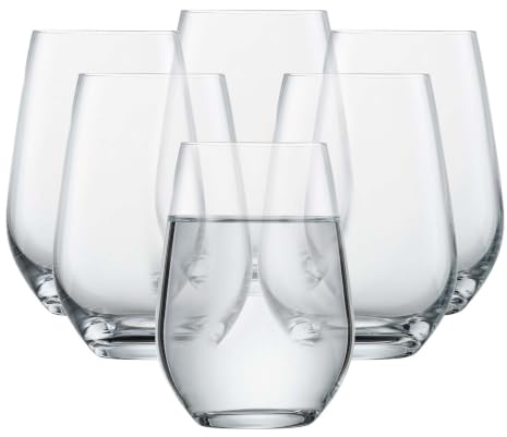 Schott Zwiesel Crystal Glass Tritan Crystal Glass Forte Collection Universal/Cocktail Tumbler, Stemless Wine Glass, 19.1-Ounce, Set of 6