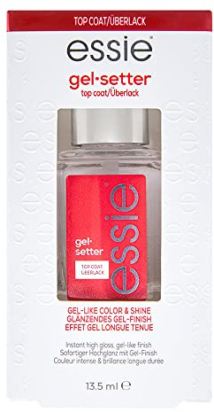 essie Nail Care, 8-Free Vegan, Gel Setter Top Coat, gel-like finish nail polish, 0.46 fl oz