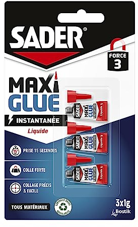 Sader maxiglue vätska 3 x 1 g
