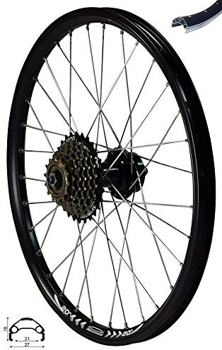 Redondo 20 Zoll Hinterrad Laufrad Felge Schwarz Disc + 7-Fach Kranz