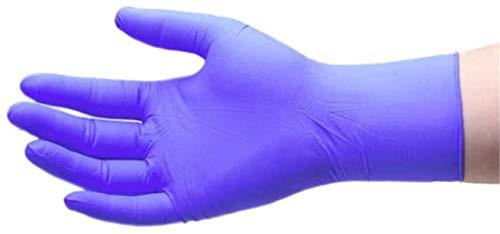 Guantes 100 u/Caja Extra Fuerte y Grueso sin Polvo de nitrilo Desechables, Guantes de Trabajo de Seguridad (Color : Purple, Size : XS)