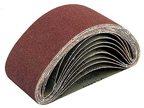 5 Pack Aluminum Oxide Sanding Belts, 4 * 36 inch Belt Sander Belts 80 Grits for Sanding Wood,Metal and Paint
