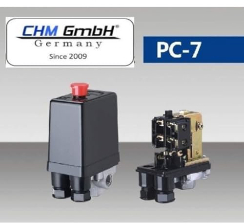 CHM GmbH® Druckschalter einstellbar 1,4-12 Bar für Kompressoren