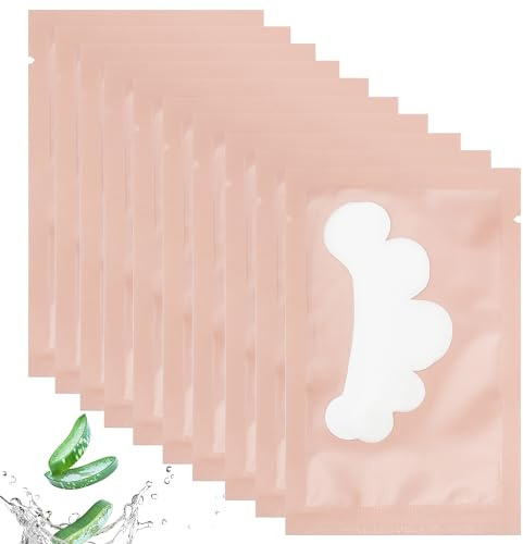 myaokue-up 50 Pairs Eye Gel Pads, Lint Free Under Eye Patches for Eyelash Extensions, Premium Eye Mask Beauty Tool Kit (Pink)