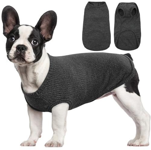 Hund T-Shirt für Kleine Hunde | Sommer Hundeshirt Atmungsaktiv & Leicht | Weich & Bequem, Rundhals Design | Sommer Hunde Kleidung | Zwergpudel, Jack Russell Terrier (Schwarz M)