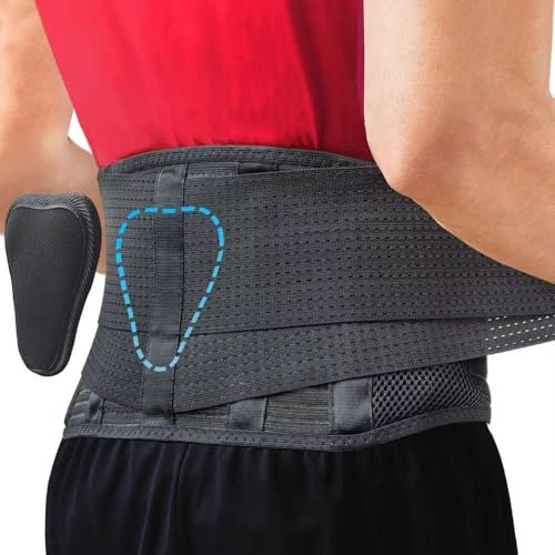 Breathable Mesh Back Support Brace for Men & Women | Abdominal Support Belt for Back Pain Relief |Magnetic Therapy Belt | Waist Trimmer | Lumbar Support Belt for Sciatica, Scoliosis, Spine Injury (M)