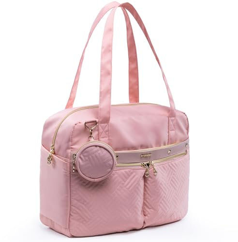 SFYBYHEART Lehrer-Tragetasche für Arbeit, Damen, große Lehrertasche mit Laptopfach, Stilltasche, Allzwecktasche, Rosa – Stil B, Style B