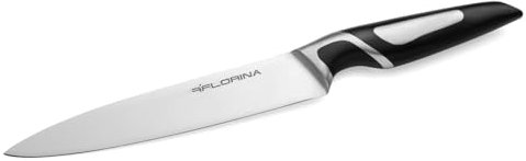 FLORINA Universalmesser 20 cm | Küchenmesser PROFESSIONAL | Messer mit Ergonomischen Griff & Antirutsch-Beschichtung | Kochmesser aus Rostfreiem Stahl | Spülmaschinengeeignet