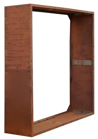 ESTEXO Brennholzlager Holzunterstand Rost Brennholzregal Edelrost Sichtschutzwand Cortenstahl (150x150x38 cm)
