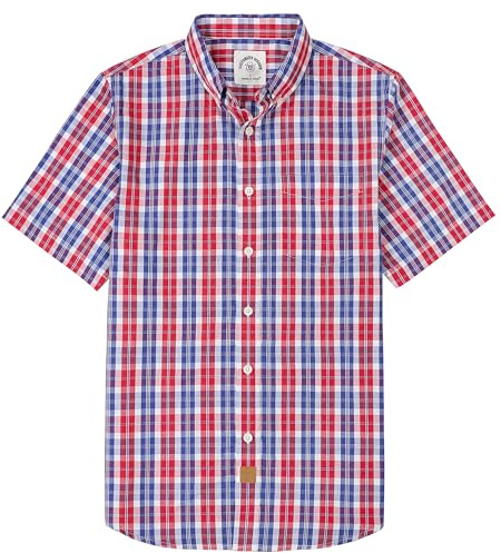 Dubinik® Chemise Homme Manches Courtes Carreaux De Travail Poche Casual Été Chemisette Homme Bouton Chemise Carreaux Homme