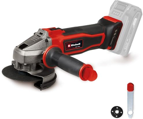 Einhell Akku-Winkelschleifer TE-AG 18/115-2 Li - Solo Power X-Change (18 V, 115 mm Scheibendurchmesser, 28 mm Schnitttiefe, Zusatzhandgriff, inkl. Trennschutz, ohne Akku)