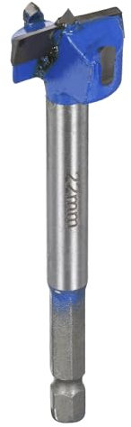 uxcell Forstner Drill Bits 22mm, Tungsten Carbide Wood Saw Auger Opener, Woodworking Hinge Hole Drilling Boring Bit Cutter (Blue, Gray)