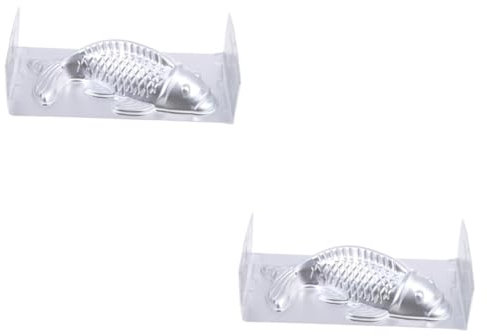 Cabilock 2 STK Fischschimmel Fisch-Backform karpfenförmige Aluminiumform Geleeform mutfak aksesuarları plätzchen Form Kuchenform Reiskuchen Backform aus Aluminium Backform für die Küche