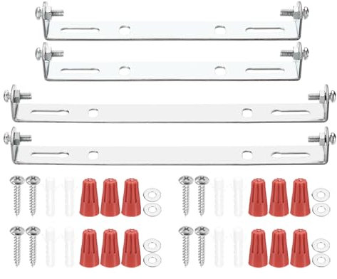 PATIKIL Soporte de Montaje para Accesorios de Luz 130mm (5.12) 150mm (5.91) 4 Juegos Placa de Luz en Cruz para Luz de Techo con Tornillos para Luz de Pared Techo Lámpara