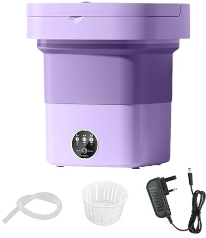 Portable Washing Machine with Spin Dryer, Mini Washer for Baby Clothes, Underwear, and Small Items, Ideal for Travel, Camping, RV, Dorms, and Small Spaces