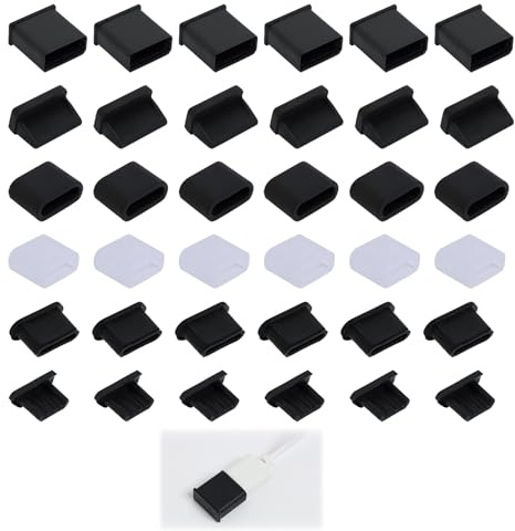 Ensemble de 36 Bouchons Anti-Poussière USB en Silicone pour Ports USB A, USB C et Micro USB, Protection Complète pour Smartphones, Ordinateurs Portables et Tablettes, Couvercle anti - poussière
