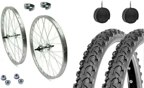 COPPIA CERCHI COMPLETE POSTERIORE + ANTERIORE 26 X 1.75 + 2 COPERTONI 26x1.95 + 2 CAMERE D'ARIA VALVOLA ITALIA PER CITY BIKE - OLANDA - BICI DA PASSEGGIO
