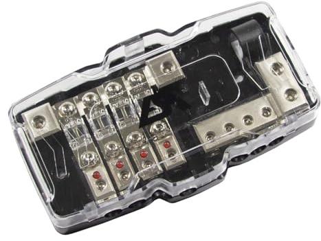 ESX DFD2/4G - 4-Fach MINI-ANL Sicherungshalter mit integriertem Masseverteiler bis 50qmm Powerkabel