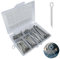 260 Stück Splinte Sortiment, Splint Set, Splinte Sortiment Edelstahl, Splint Sicherungssplint M1 M2 M2.5 M3 M4 M5, für Autos Wohnmobile Gartengeräte