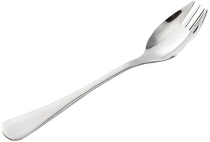 BESPORTBLE Dual-Purpose Stainless Steel Spork Set for Salad and Noodles Portable Fork Spoon Cutlery for Picnics and Outdoor Use