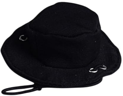 Dickly 1:12 Cowboyhut -Action -Figur Hut, Sammelprops Dekorative Mini -Hut für Puppenfigur Zubehör, Schwarz