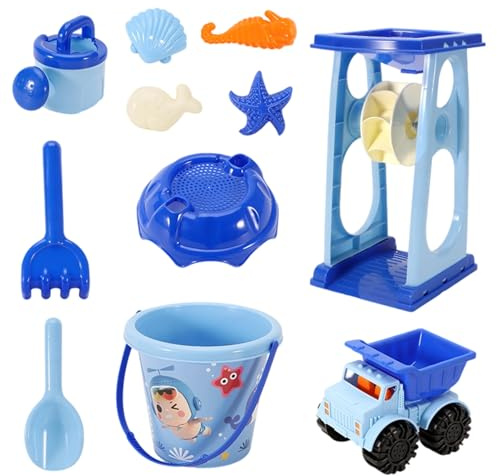Generico Faltbares -Eimer-Set – Faltbarer Sandeimer und Spielzeug | Sandspielzeug mit faltbarem Eimer und -Set | Leichtes Design-Spielzeug und Tragekoffer