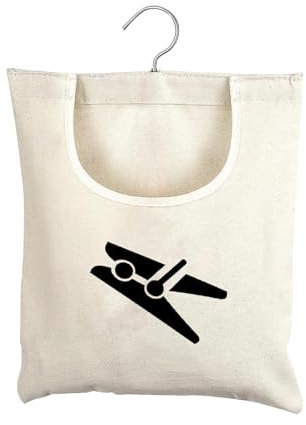 XdealCozyxc Peg Bag for Washing Line with Hanger, Reusable Clothes Storage Pegs Bags (32 x 28 cm)