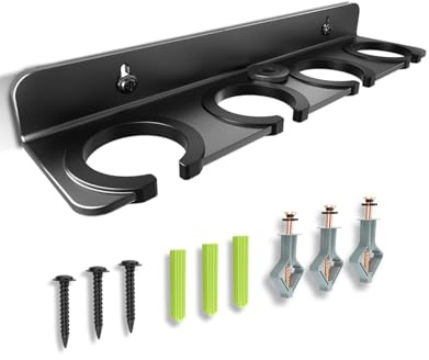 Supporto microfonico multiplo per microfoni cablati e wireless, per contenere fino a 4 microfoni, organizzatore multiplo per supporti microfonici, imbottitura in gomma, montaggio a parete o su support