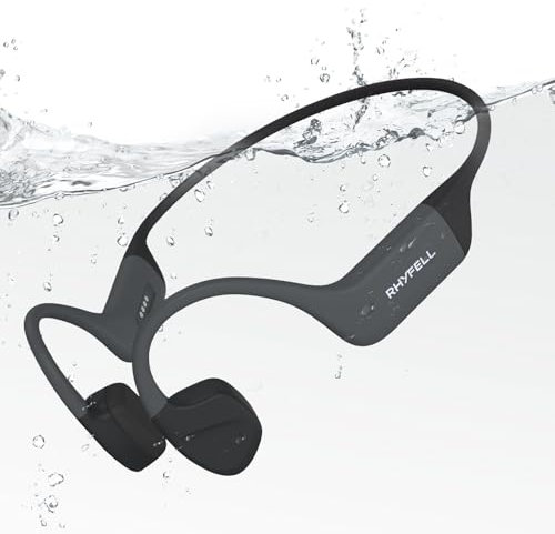 Rhyfell Swimming Headphones, IP68 Waterproof Open-Ear Bone Conduction Sport Headphones, Bluetooth 5.4 & MP3 Mode, for Swimmers, Triathletes, and Fitness Enthusiasts