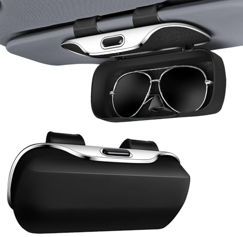 KQWVZ Brillenhalter Für Auto, Sonnenbrillenhalter Auto,Auto-Brillenetui Für Sonnenblende,Sonnenblende Organizer Mit Filzpolsterung,Brillenhalter Für Auto Sonnenblende Für Verschiedene Kraftfahrzeuge