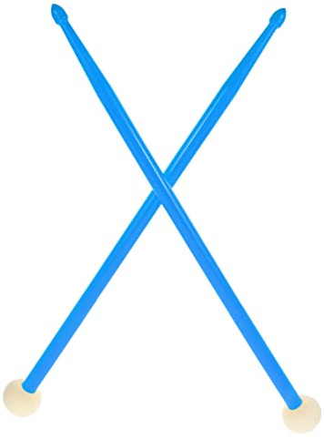 PartyKindom 1 Par de Baquetas de Doble Punta Cabezas de Fieltro para Percusión Adecuado para Tocar Timbales Címbalos y Batería Herramienta Multifunción para Músicos y Estudiantes Profesionales