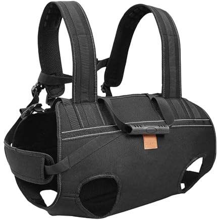 Cinturón de soporte para perros, bolsa de transporte ajustable para mascotas, transpirable y ajustable, ayuda a la movilidad para ancianos, ayuda a la movilidad al caminar y actividades al aire libre