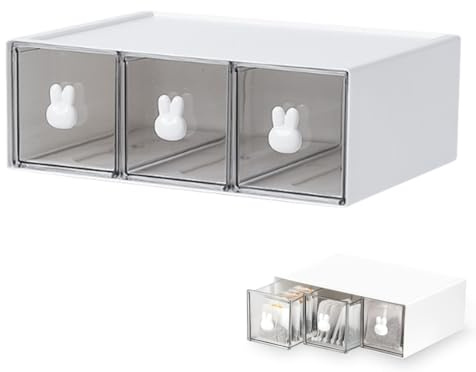 ZORVYN Porta Bustine Tè Tisane e Cialde Caffè Organizer Cucina Impilabile Contenitore a 3 Cassetti Scatola per Angolo Caffè e Spezie