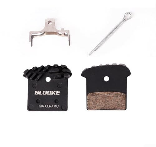 Drivstraw Compatible Brake Pads for XT M785 M8000 M9000 Series - G05/G06/G07 Resin Metal Ceramic Compound 36.5x32mm with Cooling Fins(G07 Ceramic)