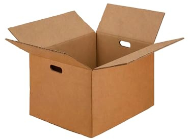 MagazziniGM - Cajas de cartón resistentes para mudanzas, envíos y embalajes seguros, cajas Habana robustas y reutilizables (5 unidades, 40 x 30 x 30 cm, monoonda)