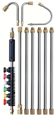 Ensemble de lance télescopique haute pression 4000 psi, qualité professionnelle, for le nettoyage des gouttières, toitures et murs