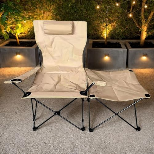 Strapazierfähiger, zusammenklappbarer Terrassenstuhl, bequeme Chaiselongue für Balkon, Pool, Camping, Rasen, stabile belastbare Outdoor-Liege zum Bräunen und Entspannen