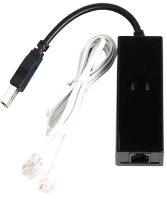 56K External Fax Modem - USB 2.0 Port, Compatible Windows 7/8/10, Reliable Performance Home Office Use